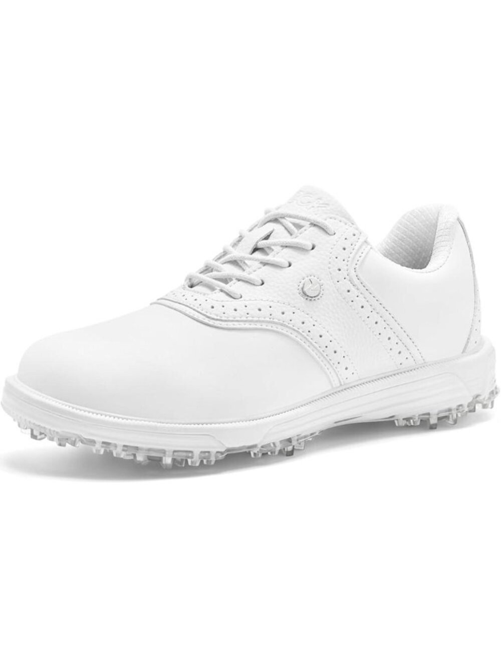 Men's White Golf Shoes Traditions Fixed Nail less Sole Waterproof Spineless